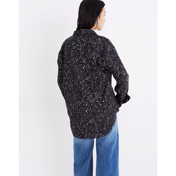 MADEWELL Oversized Ex-Boyfriend Shirt in Star Print Size Small - Picture 2 of 16